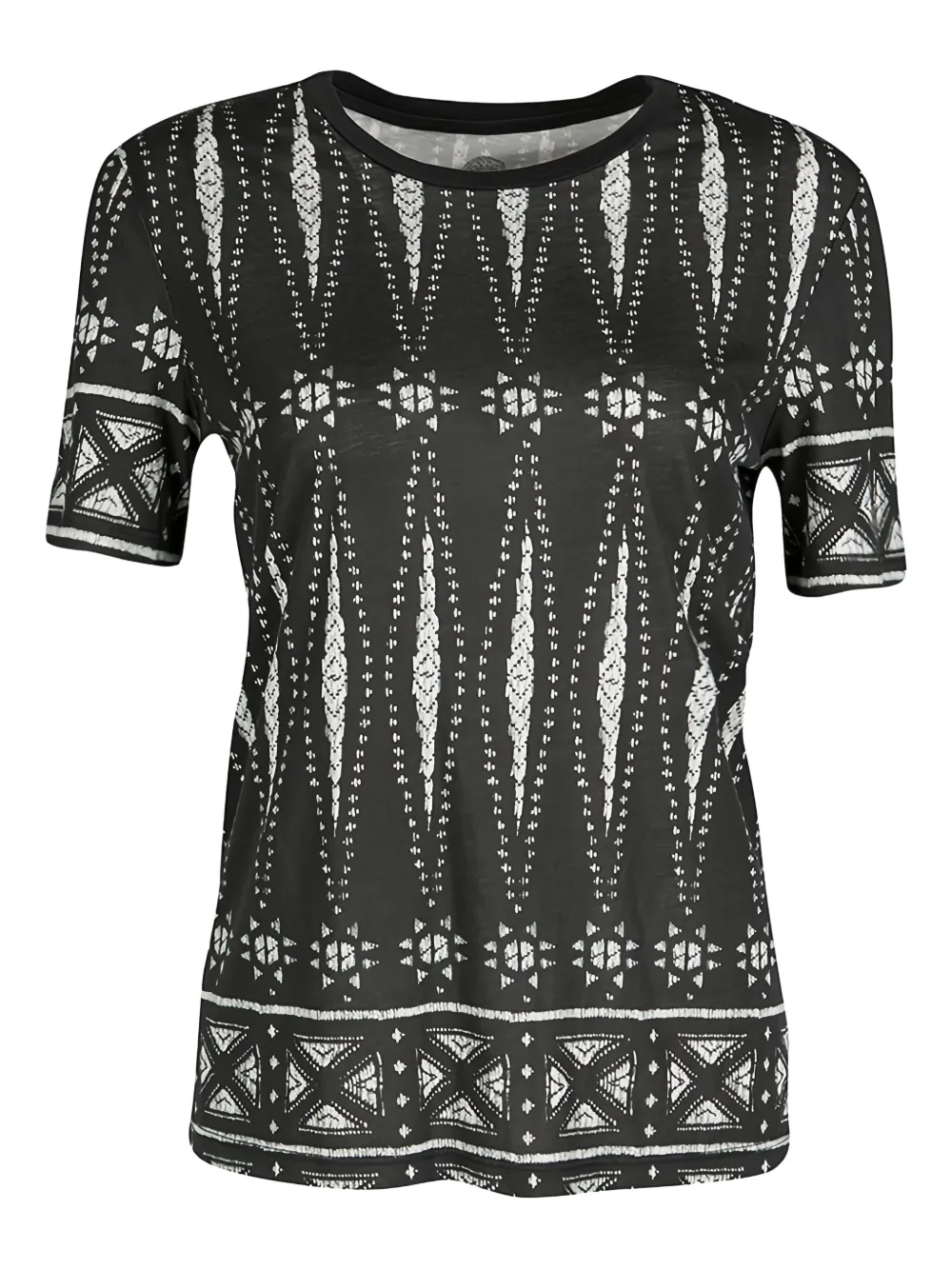 Tory Burch geometric-print cotton T-shirt | Black | Image 1
