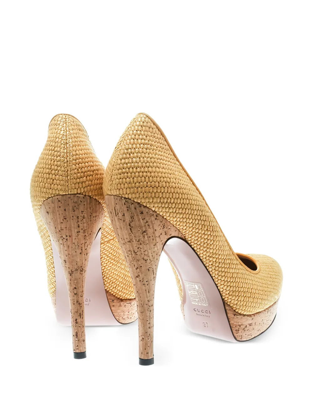 Gucci Pre-Owned 135 mm Bumblebee pumps - Geel