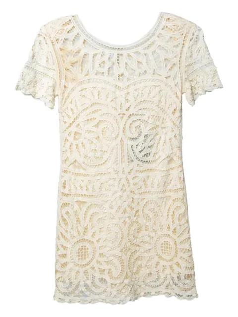 Sea short-sleeve lace dress