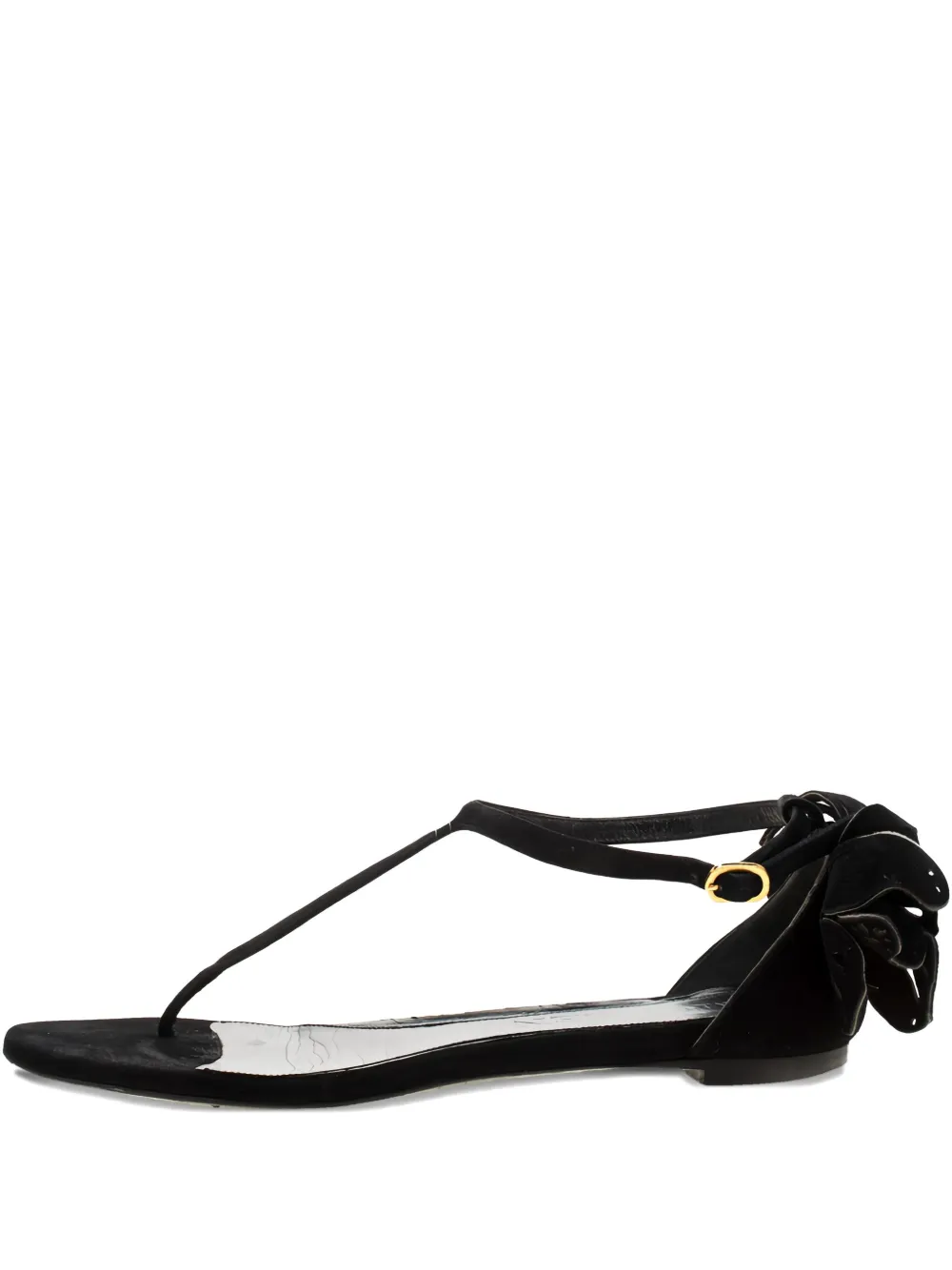 butterfly-detail leather sandals