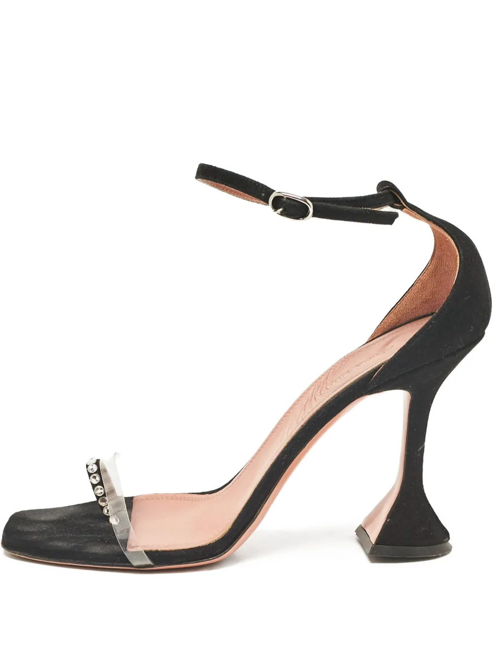 Amina Muaddi pre-owned 100mm Vita embellished sandals | Black | Image 1