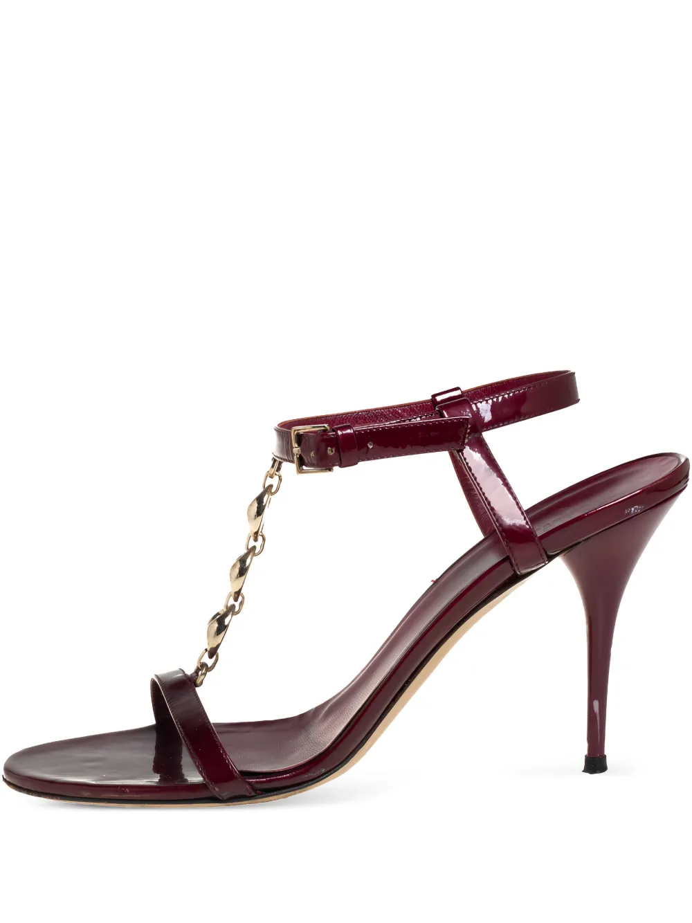Gucci Pre-Owned 100mm chain-link sandals | Red | Image 1
