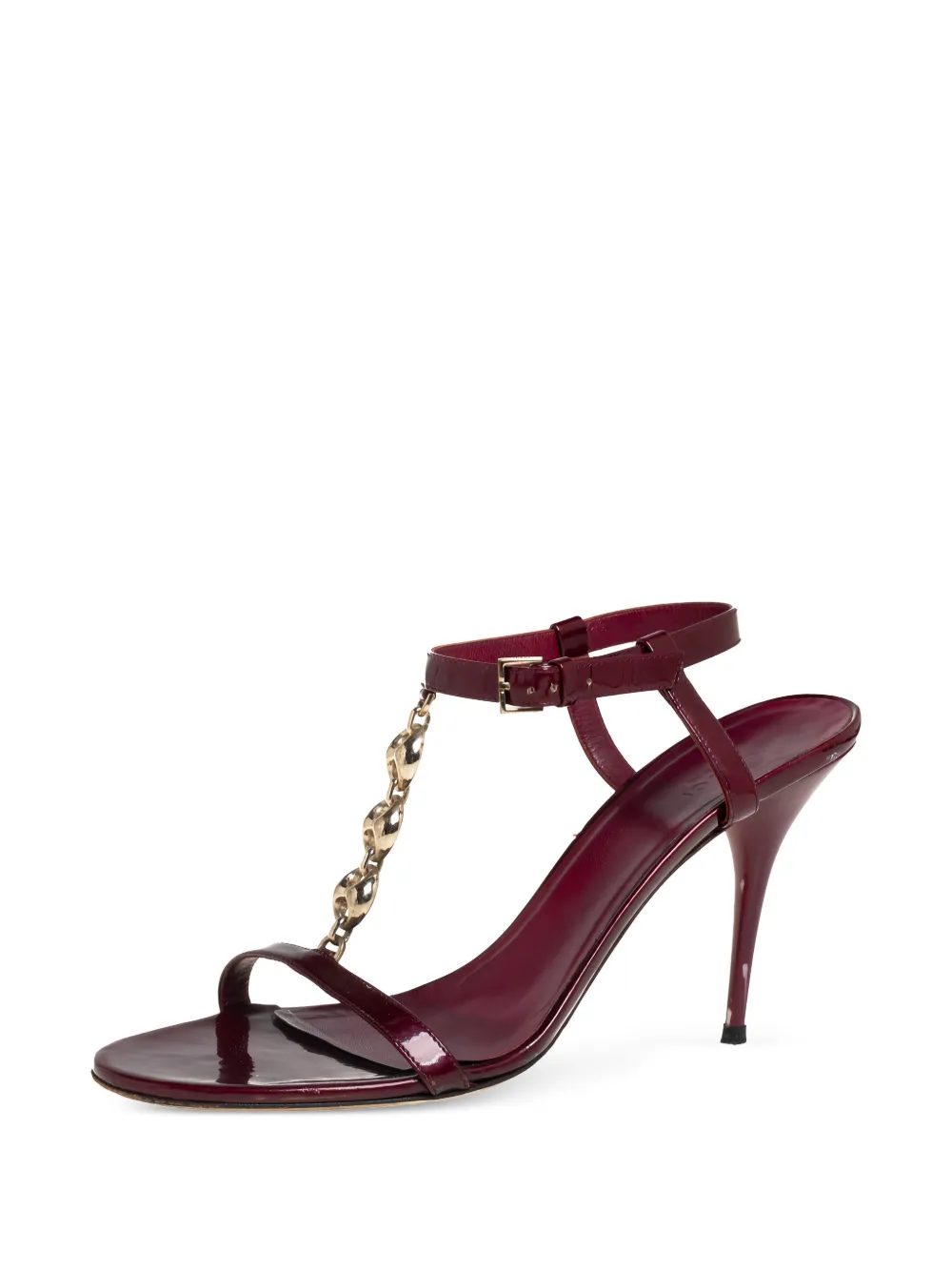 Gucci Pre-Owned 100 mm sandalen met schakelketting - Rood