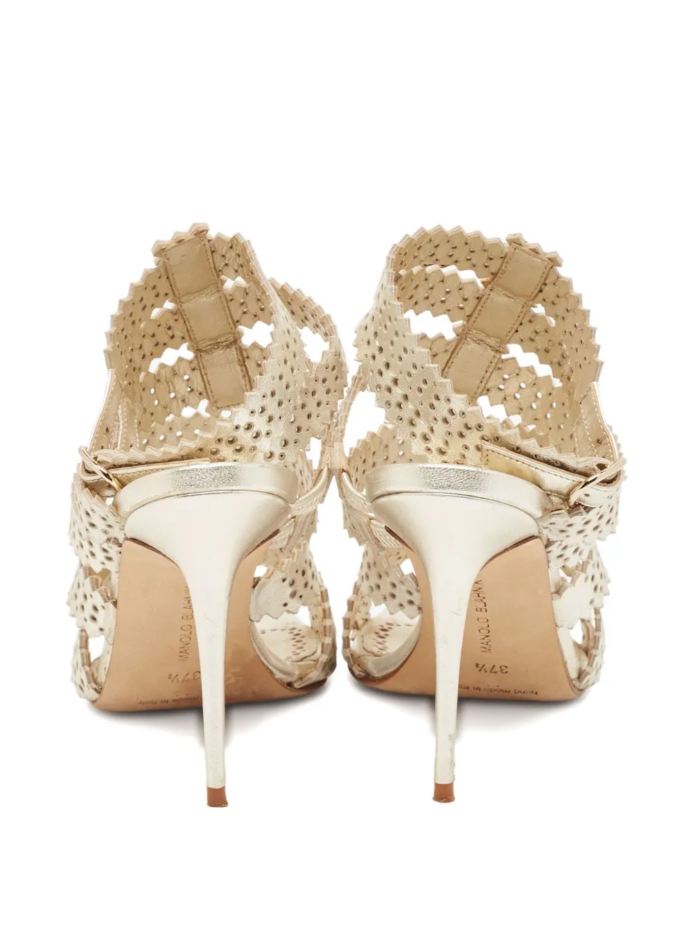 Manolo Blahnik 2024 110 mm sandalen met uitgesneden details - Geel