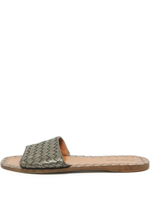 Bottega Veneta Pre-Owned Intrecciato-weave leather sandals