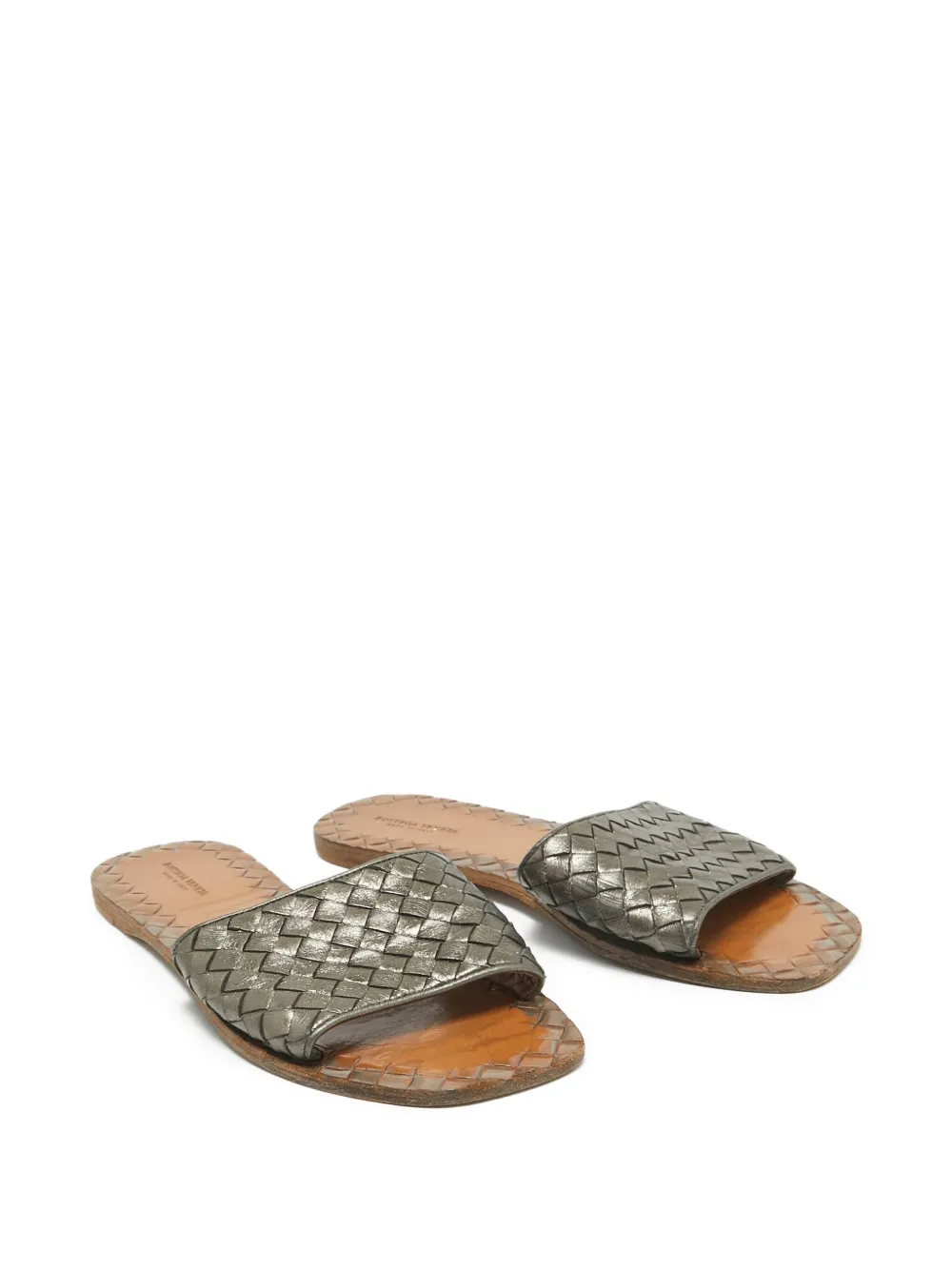Bottega Veneta Pre-Owned Intrecciato-weave leather sandals | Flat Sandals | Image 2