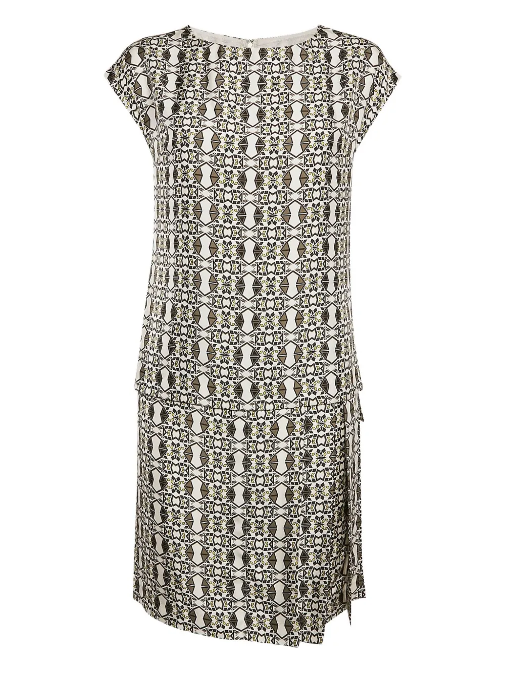 Etro Pre-Owned geometric-print silk dress - White