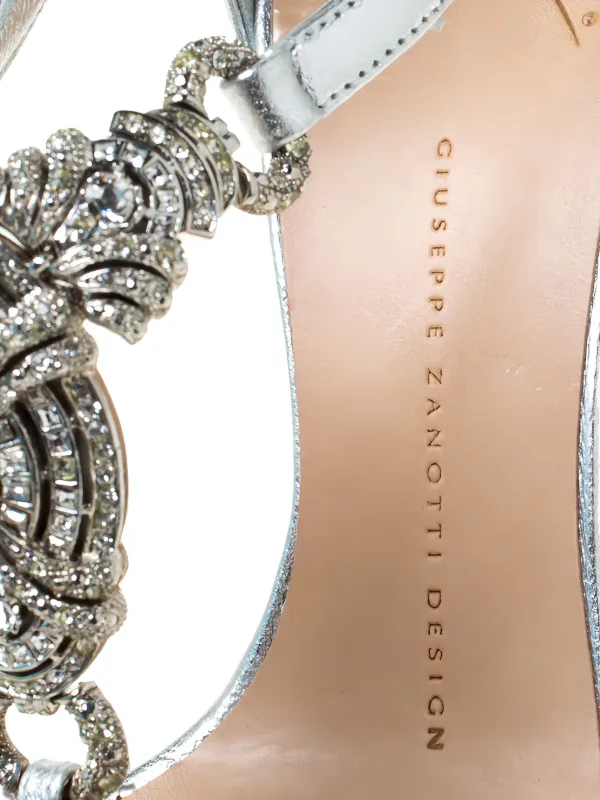 Giuseppe Zanotti Vintage 100mm Embellished Heeled Sandals Silver  FARFETCH PH