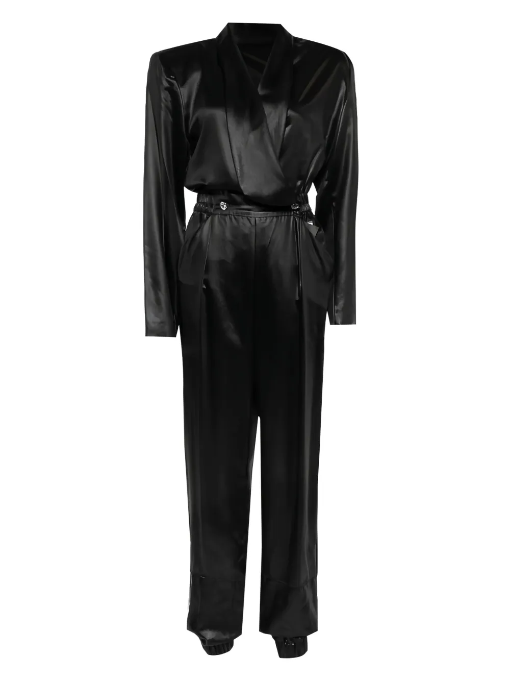 Philosophy Di Lorenzo Serafini pre-owned wrap-front jumpsuit | Black | Image 1