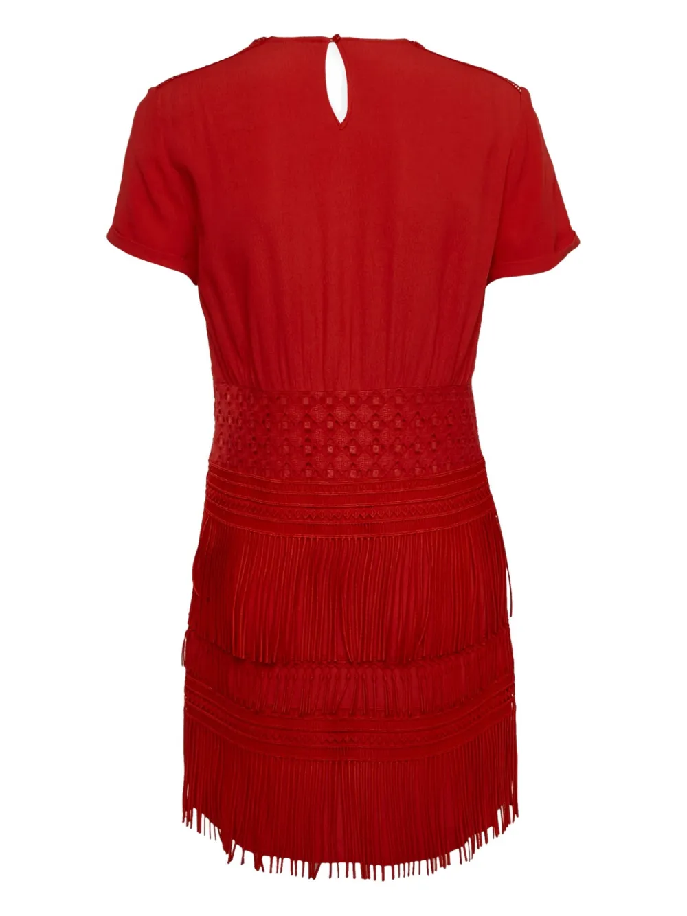 Maje Mini-rok met franje - Rood