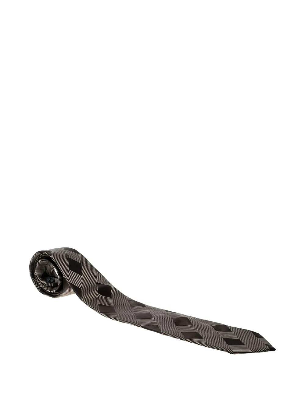 Giorgio Armani Pre-Owned striped tie | Brown | Image 1