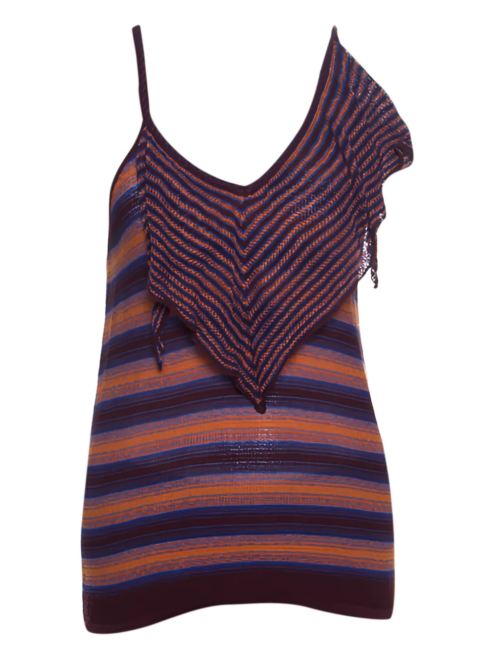 Missoni Pre-Owned Top a righe con scollo olimpionico - Marrone