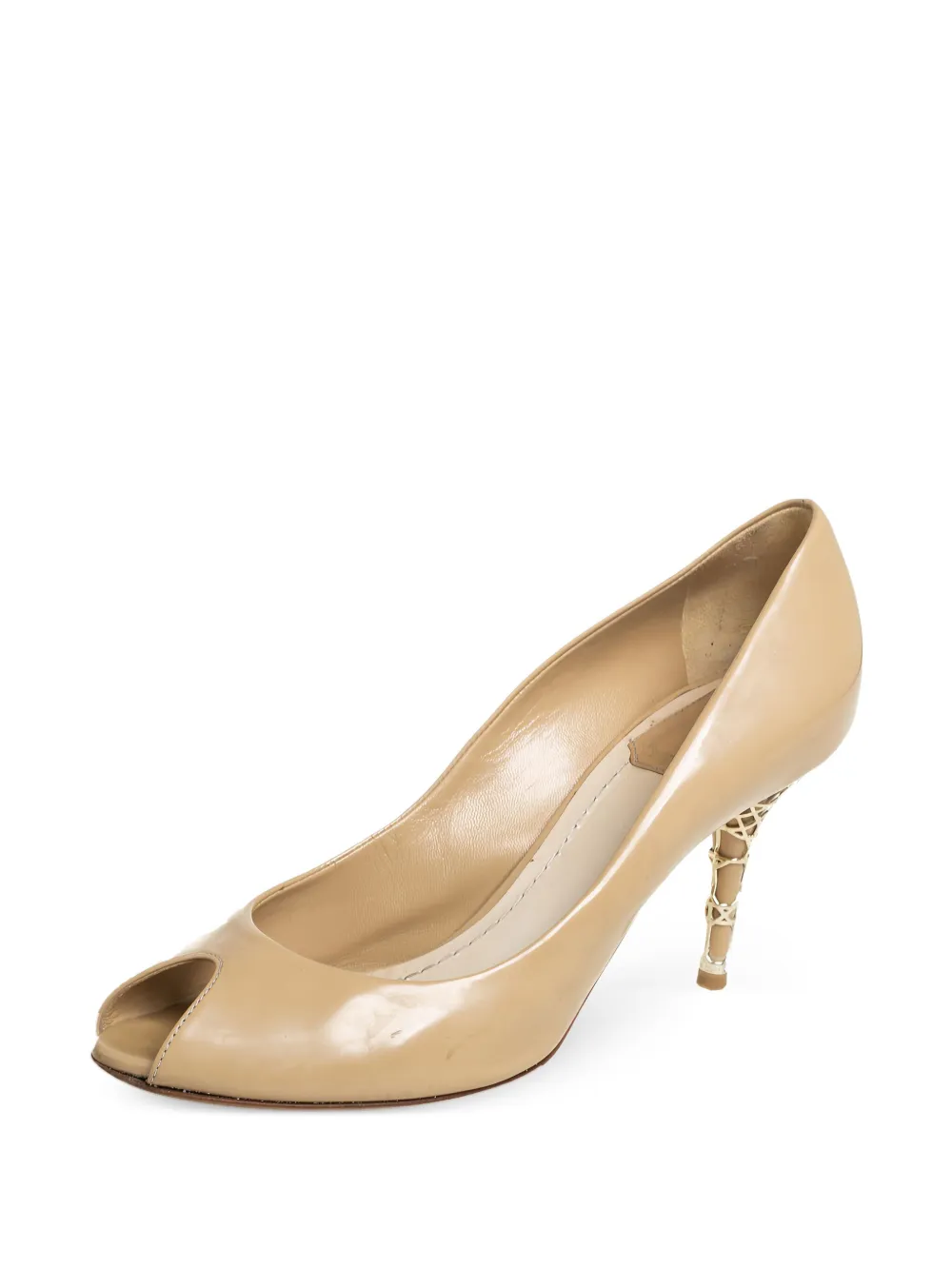 Christian Dior Pre-Owned 80 mm leren pumps - Beige