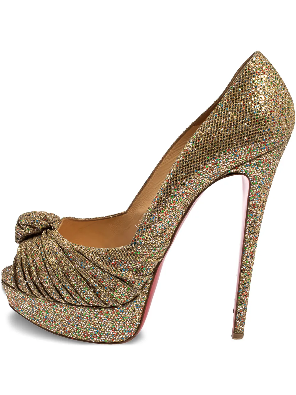 Christian Louboutin Pre-Owned 145mm Jenny pumps | Gold | Image 1