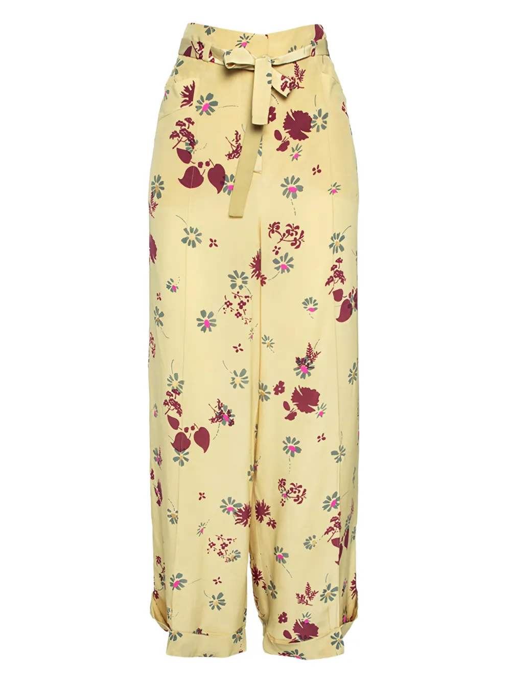 Valentino Garavani Pre-Owned floral-print trousers | Yellow | Image 1
