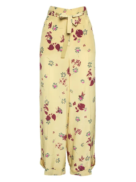 Valentino Garavani Pre-Owned floral-print trousers