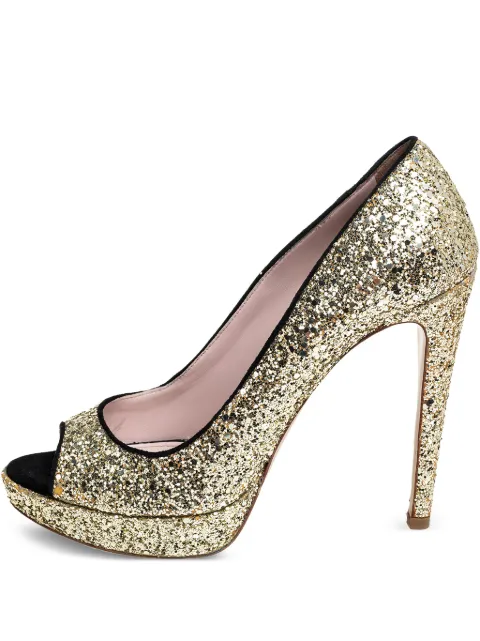 Miu Miu Pre-Owned 2023 120mm glitter pumps