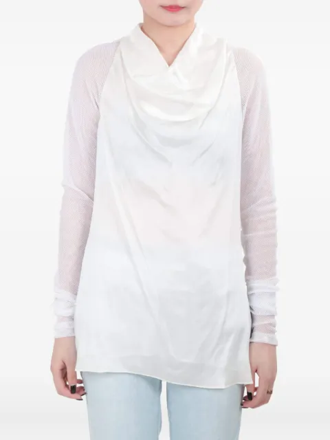 Vera Wang top con cuello desbocado