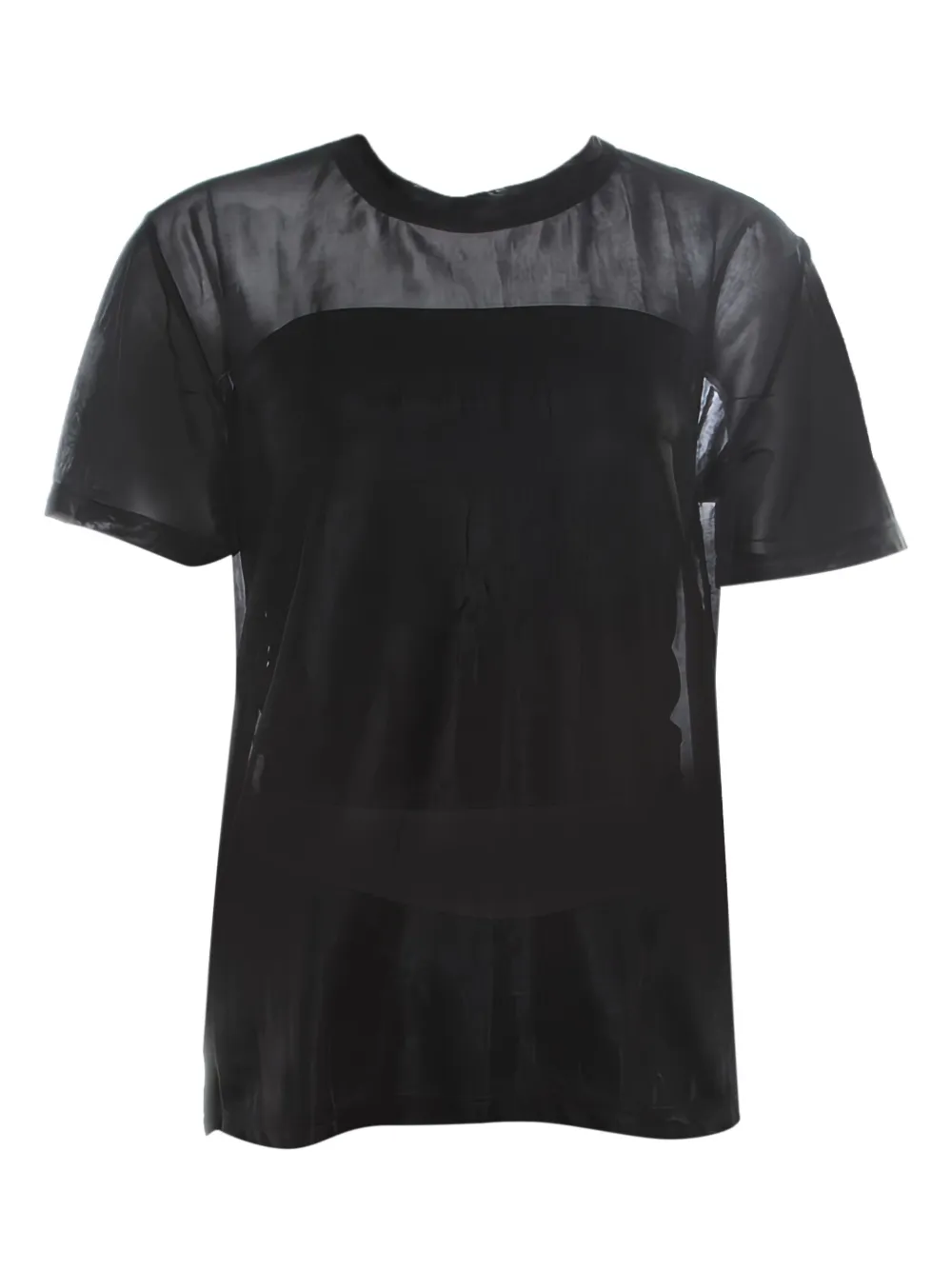 sheer panel T-shirt