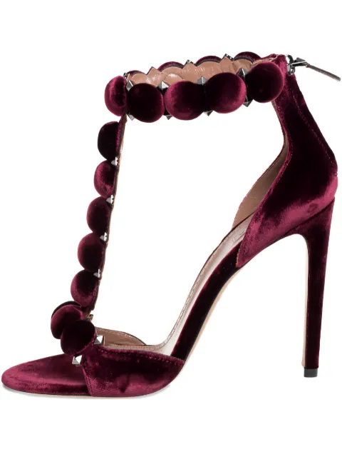 Alaïa Pre-Owned صندل بلمسة مخملية وكعب 115 ملم
