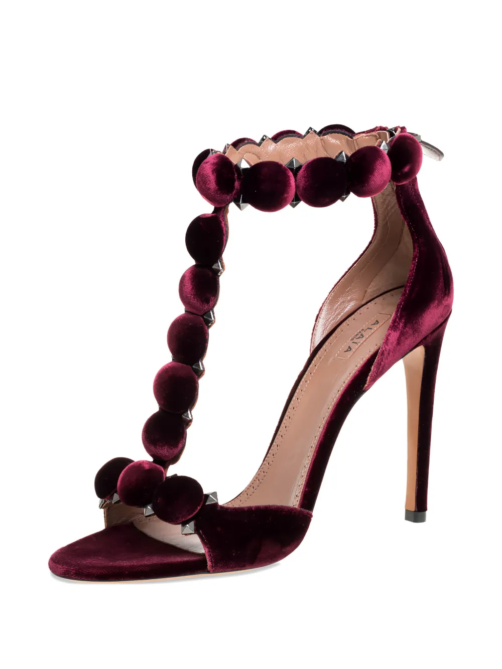 Alaïa Pre-Owned 115mm velvet-finish heeled sandals | Image 2