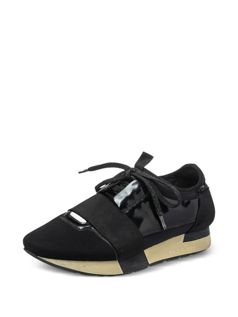 Balenciaga Pre-Owned Race Runner sneakers met vlakken - Zwart