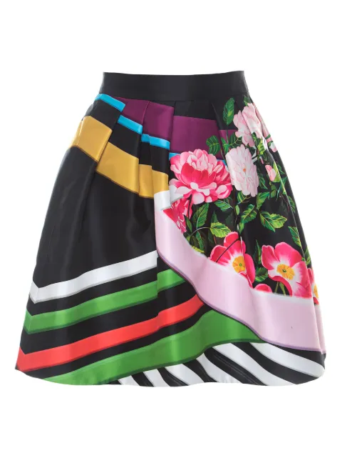 Mary Katrantzou floral striped pleated skirt