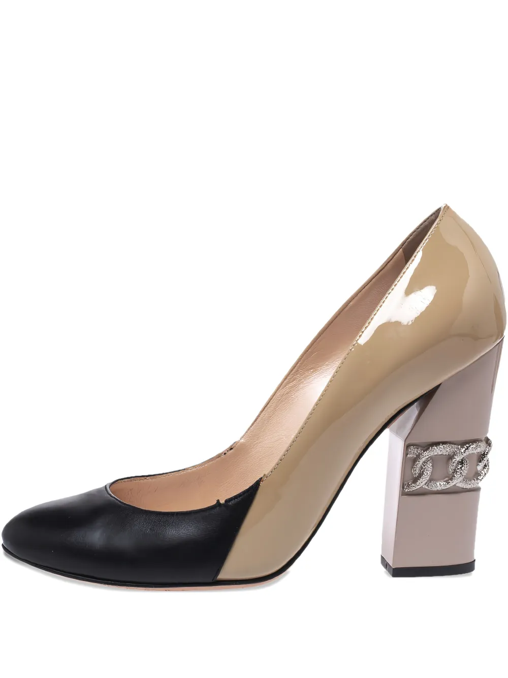 Pre-owned 95mm colour-block pumps