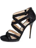 Jimmy Choo Pre-Owned 130mm leather heeled sandals - Black