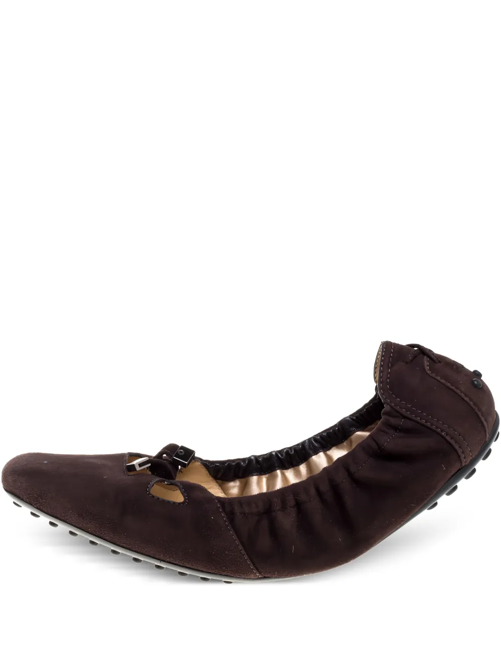 Pre-owned Tod's Vintage 2023 Bow-embellished Ballet Flats In Brown