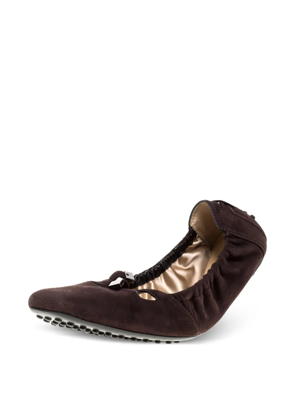 Pre-owned Tod's Vintage 2023 Bow-embellished Ballet Flats In Brown
