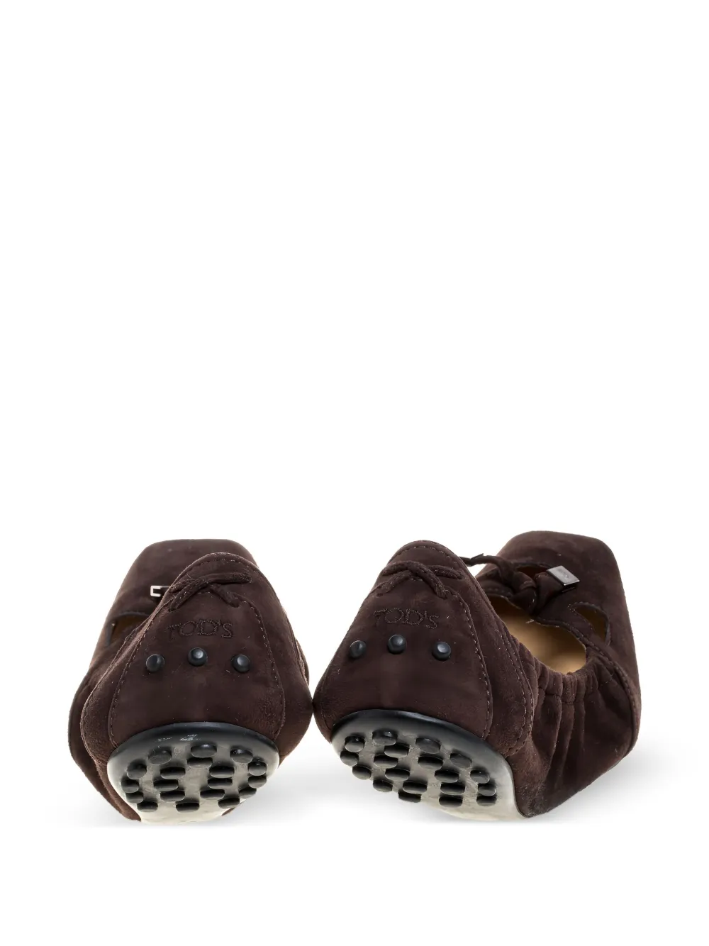 Pre-owned Tod's Vintage 2023 Bow-embellished Ballet Flats In Brown