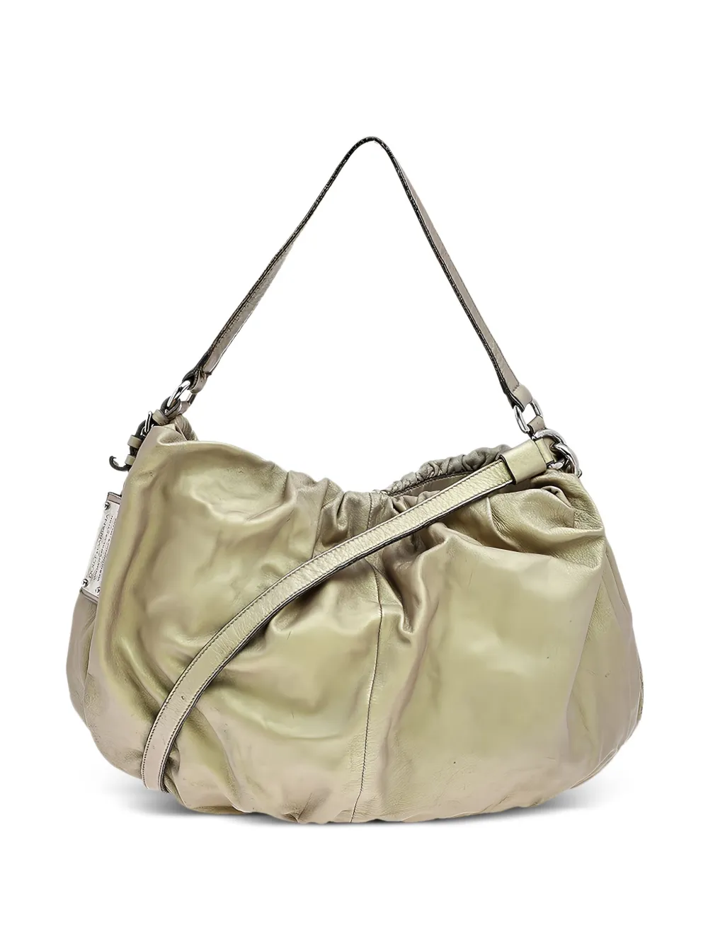 Miss Night and Day ruched leather shoulder bag