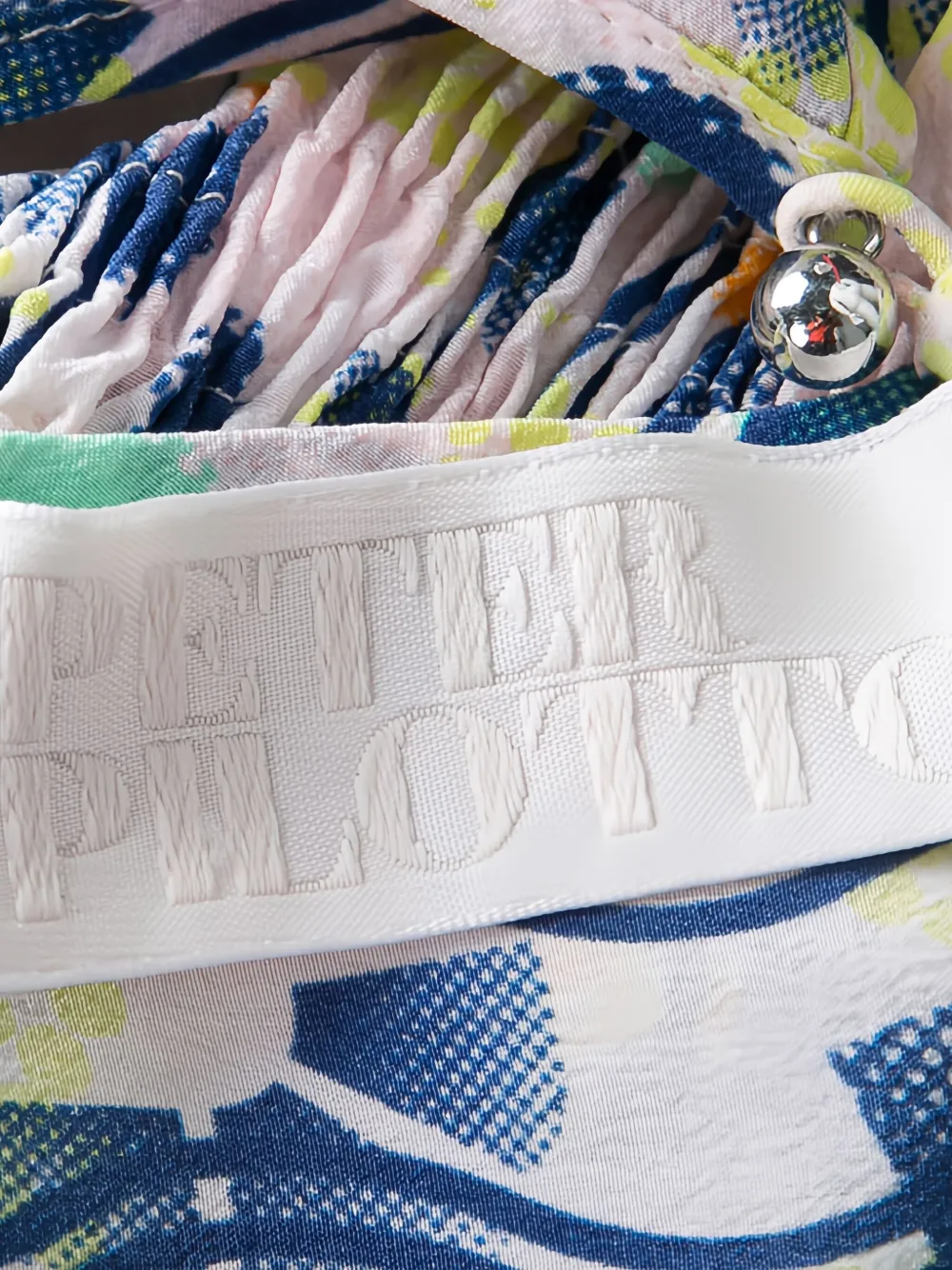 PETER PILOTTO Pre-owned Abstract-print Silk Dress In Neutral