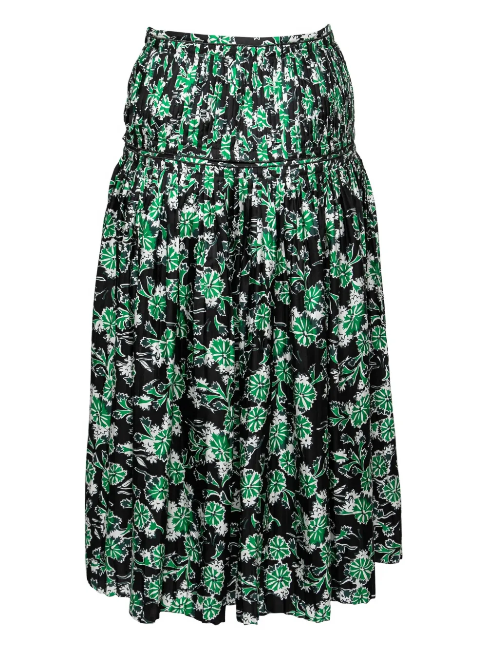 Marni Pre-Owned floral pleated midi skirt | Black | Image 1
