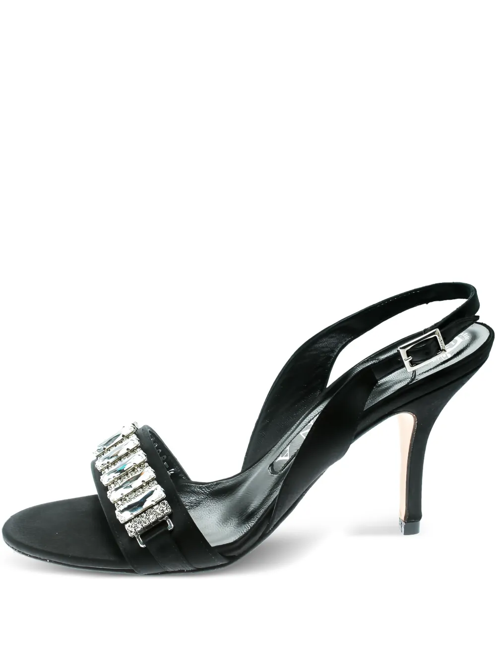 Gina 85mm crystal-embellished sandals | Black | Image 1