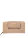 Prada Pre-Owned 2024 Bow Leather Wallet - Neutrals