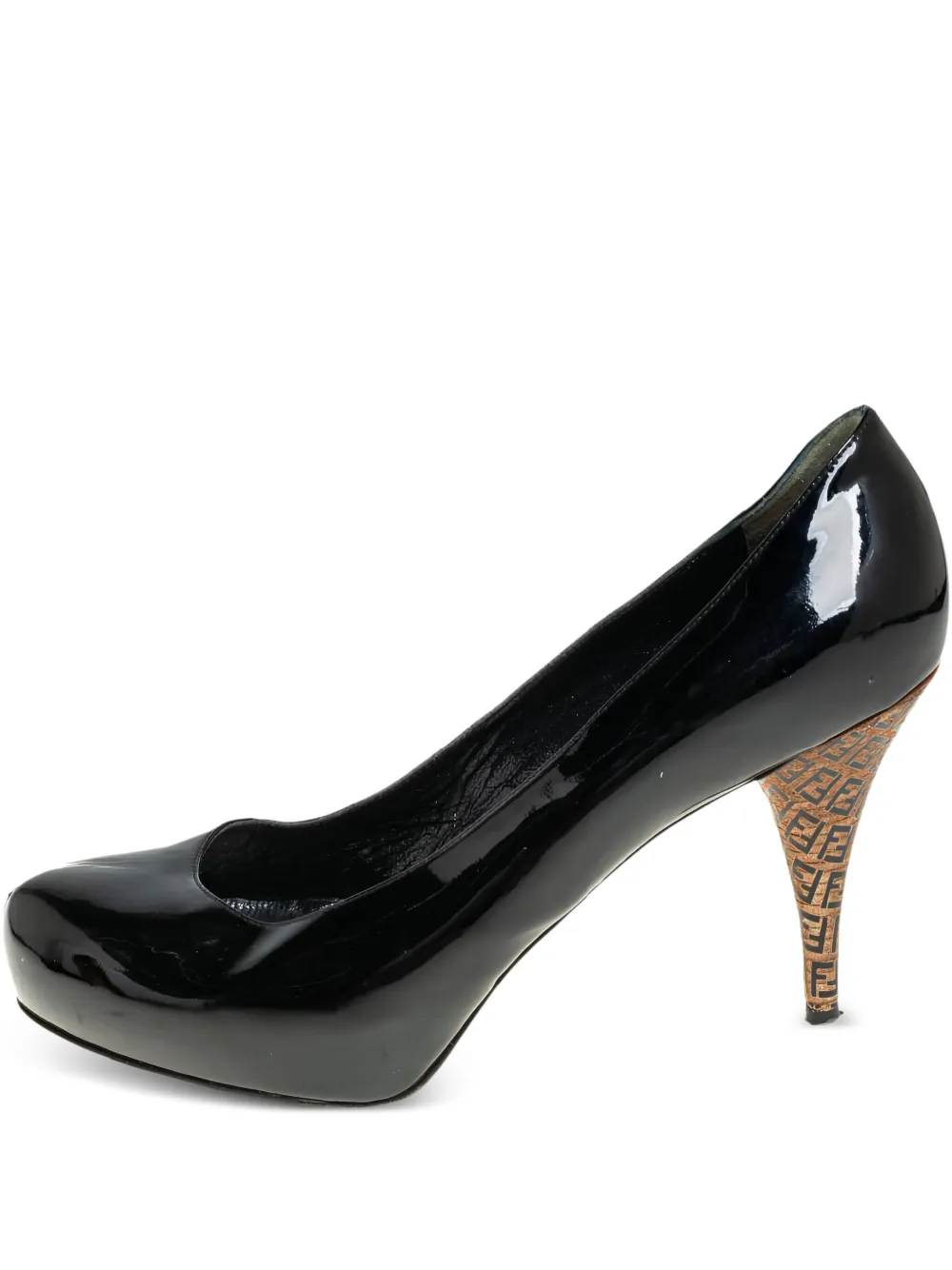 100mm patent leather platform pumps