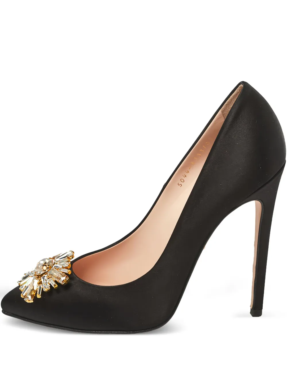 Gina pre-owned 125mm crystal-embellished pumps | Black | Image 1