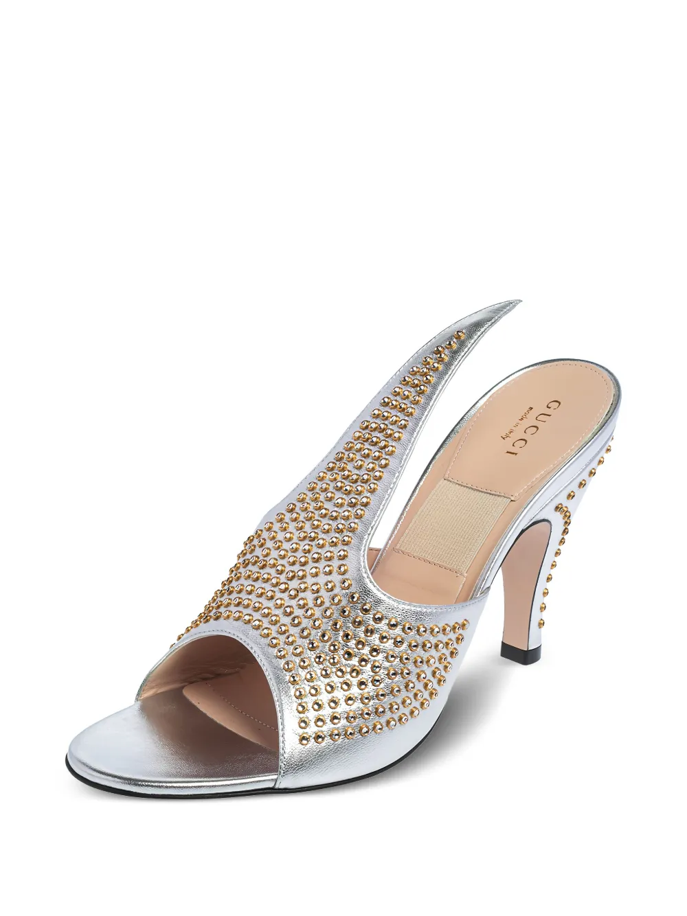 Gucci Pre-Owned 100 mm sandalen verfraaid met kristallen - Zilver