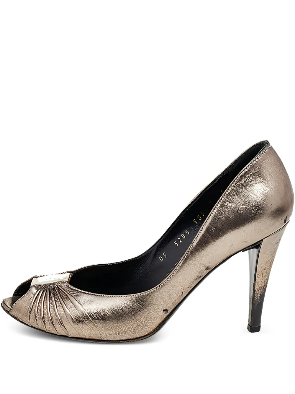 Ferragamo Pre-Owned 90mm metallic-leather pumps | Metallic | Image 1
