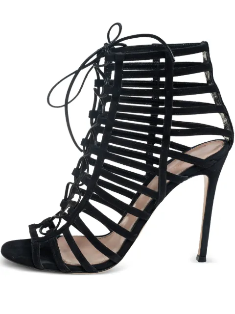 Gianvito Rossi 2024 110mm caged lace-up sandals