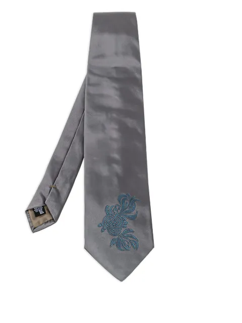 Emporio Armani Pre-Owned embroidered silk tie