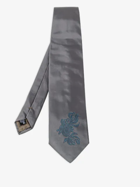 Emporio Armani Pre-Owned embroidered silk tie