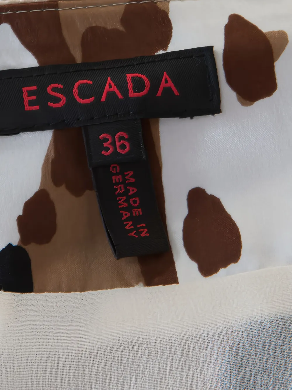 Pre-owned Escada Leopard Print Pencil Skirt In Brown