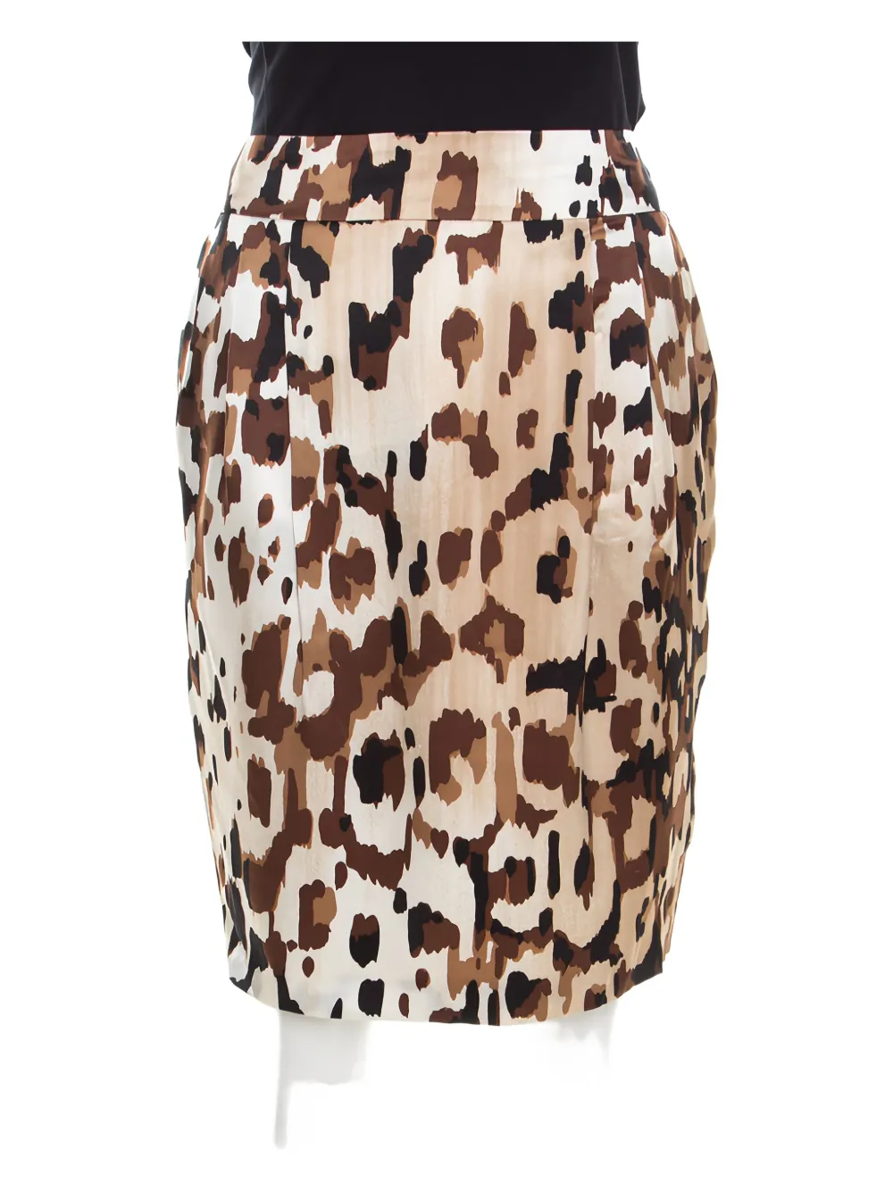 Escada Pre-Owned Gonna a matita con stampa - Marrone