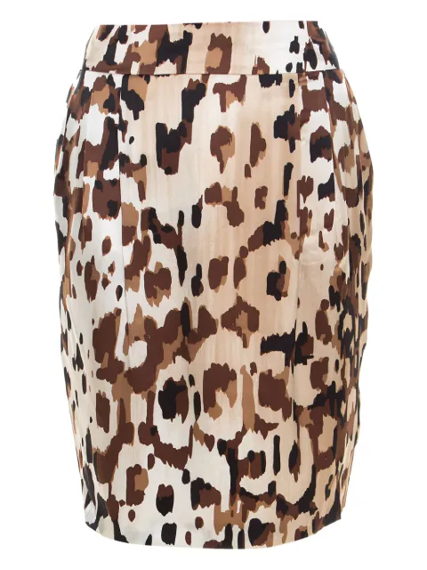 Escada Pre-Owned leopard print pencil skirt