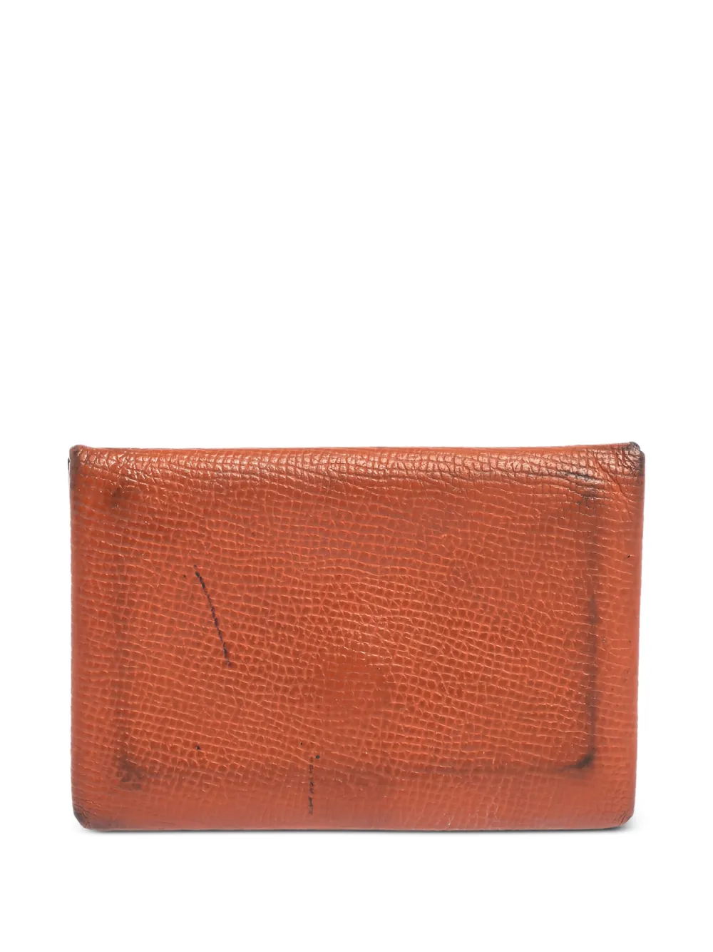 Hermès Pre-Owned porte-cartes Calvi en cuir Epsom texturé | orange | Image 1