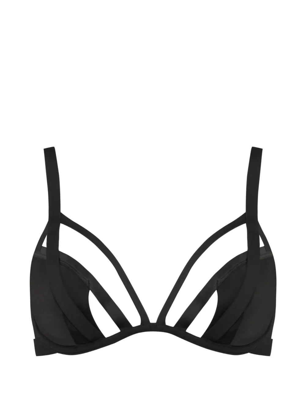 Maison Close Fatale balconette bikini top - Nero