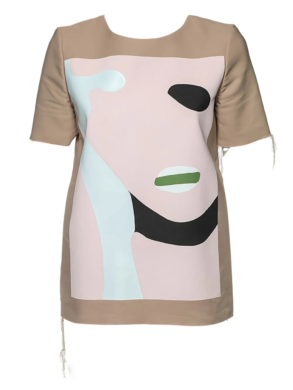 Marni Pre-Owned abstract-print short-sleeve top | Neutrals | Image 1